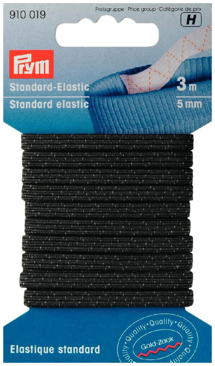 Image of Prym Standard-Elastic schwarz 5 mm 3 m