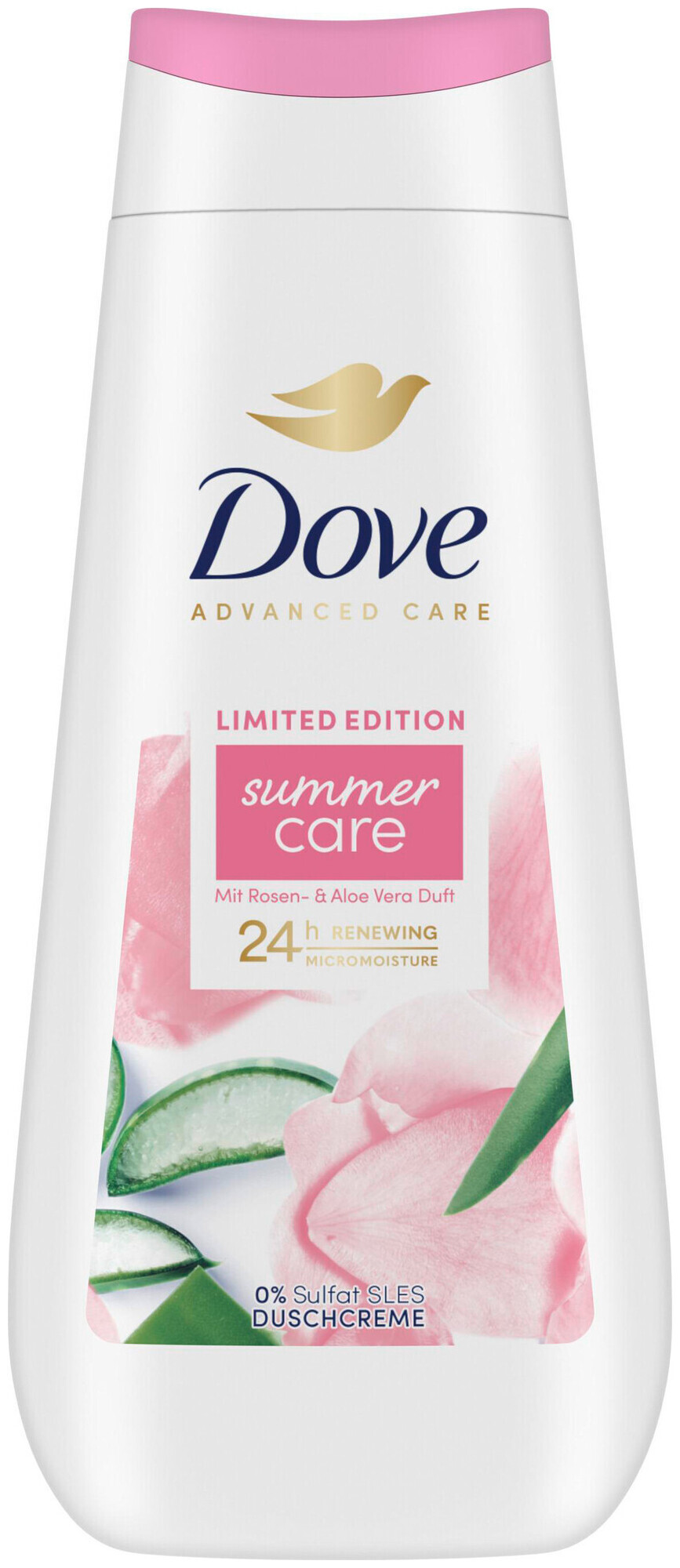 Image of Dove Limited Edition summer care Duschcreme mit Rosen- & Aloe Vera Duft 225ml