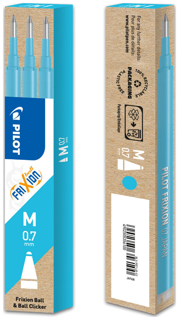 Image of Pilot Frixion 0.7 Ersatzminen hellblau 3Stk