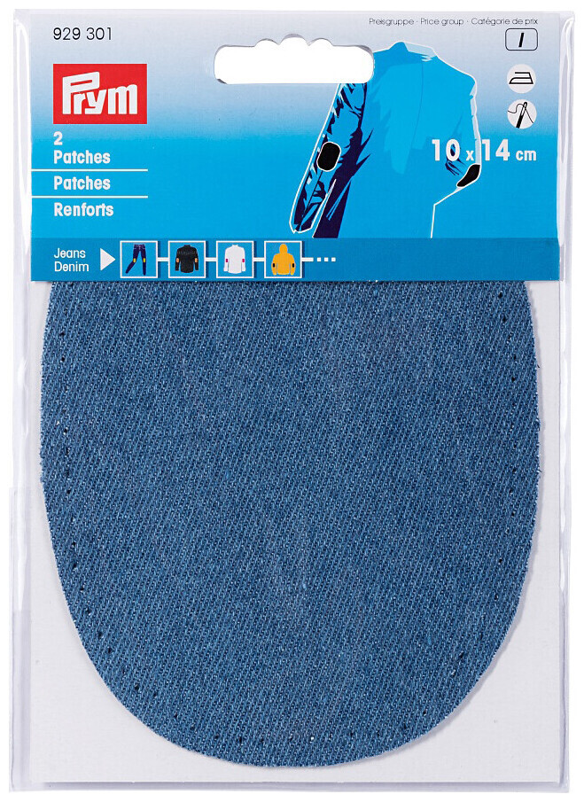 Image of Prym Patches Jeans mittelblau 10 x 14 cm 2 Stk. aufbügelbar