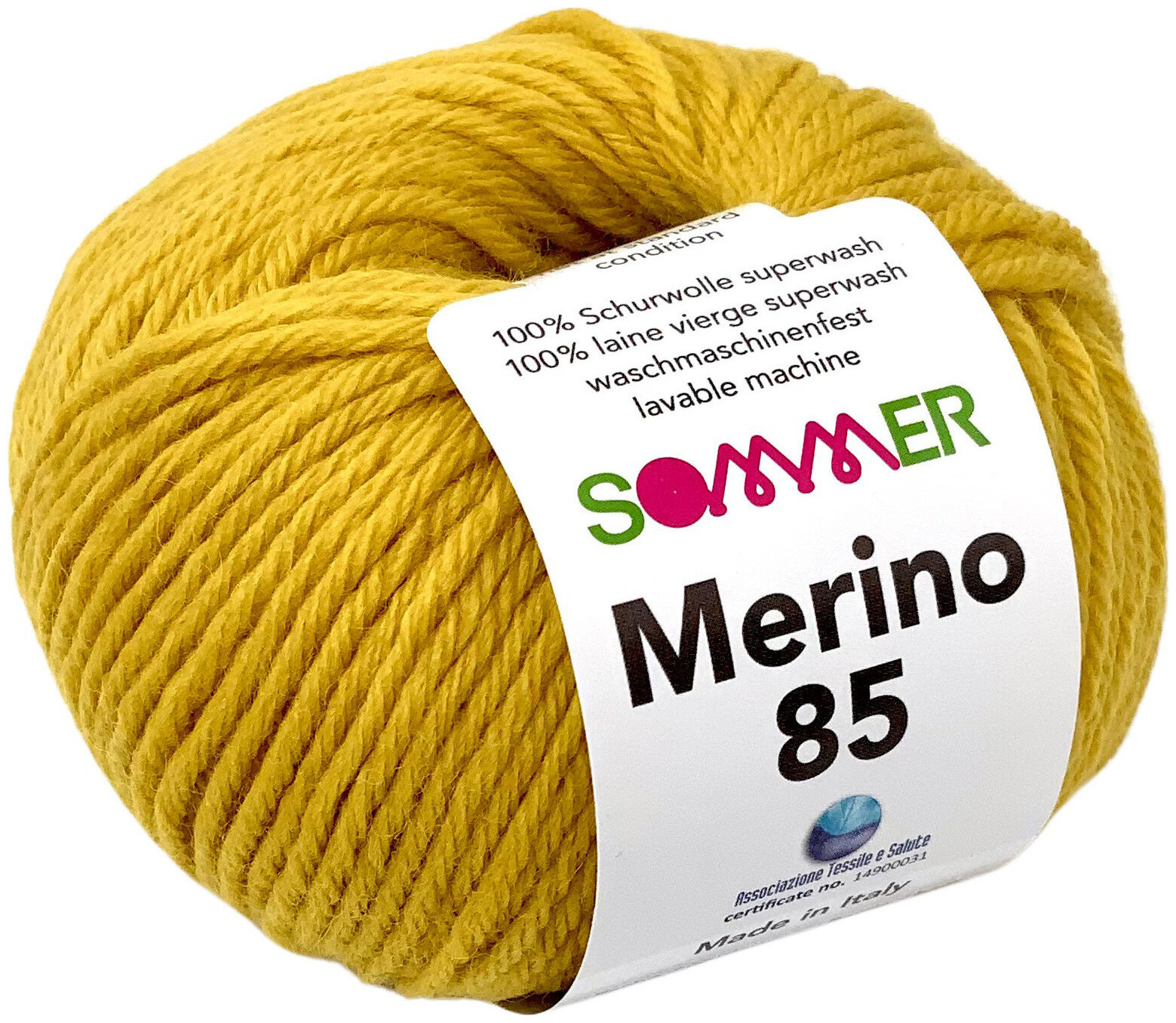 Image of Sommer Merino 85 1109 Handstrickgarn 100% Merino Superwash senf 50g