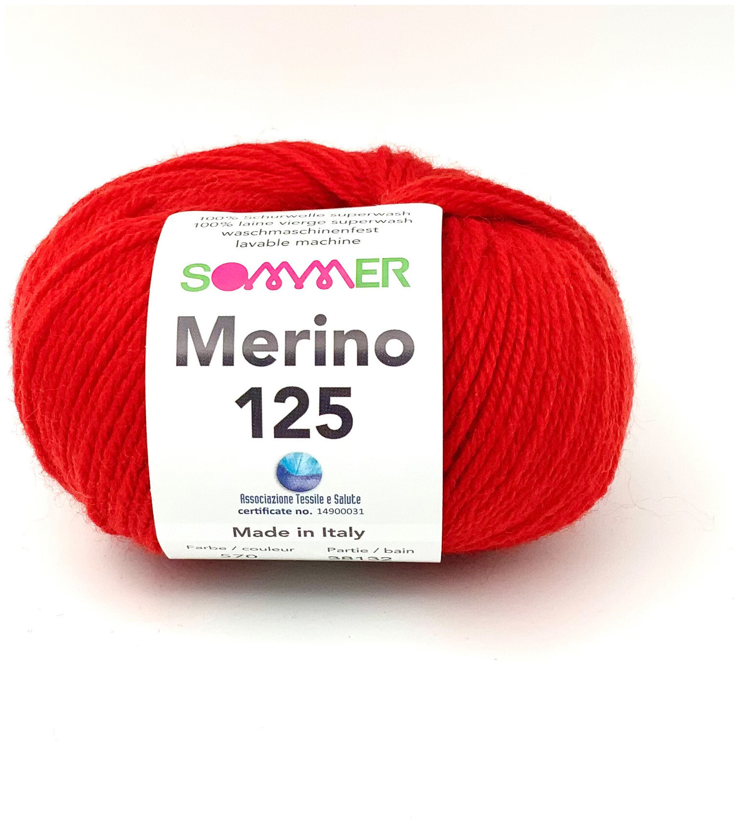 Image of Sommer Merino 125 570 Handstrickgarn 100% Merino Superwash rot 50g