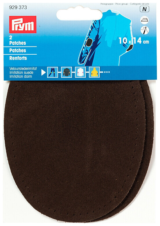 Image of Prym Patches Velourslederimitat dunkelbraun 10 x 14 cm 2 Stk. aufbügelbar