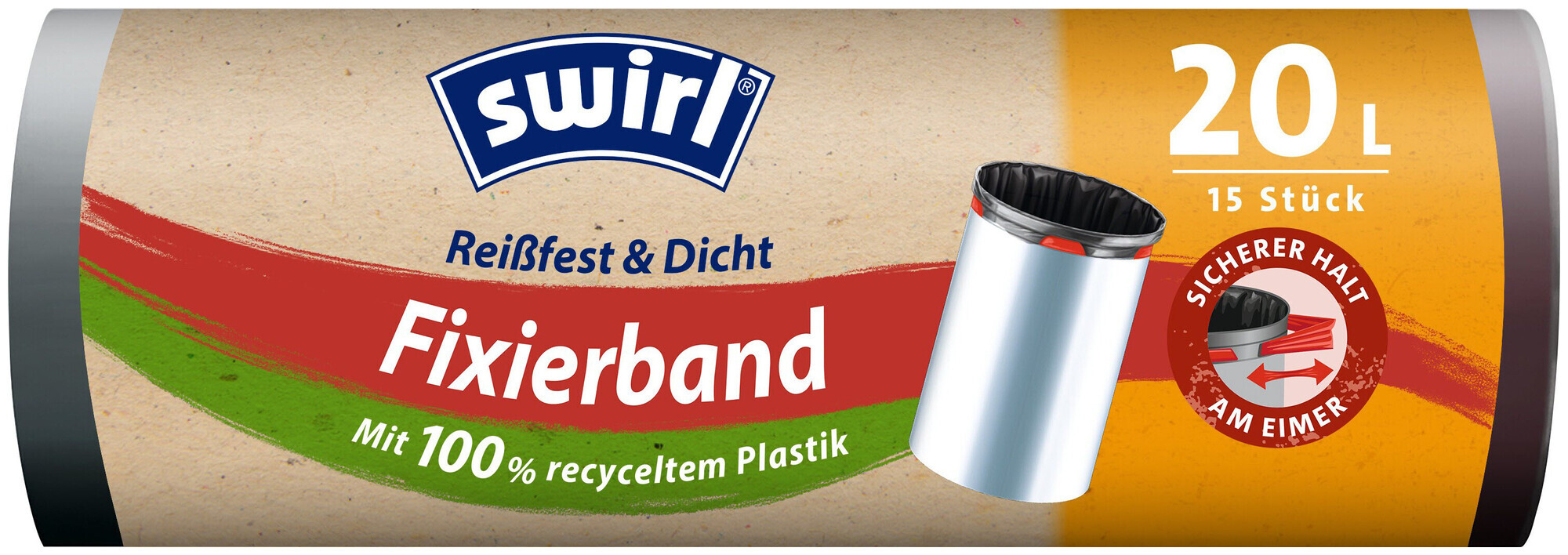 Image of Swirl Müllbeutel mit elastischem Zugband 20 L