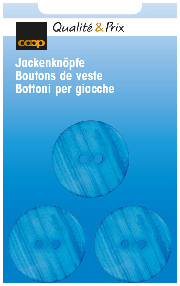 Image of Jackenknopf blau 23 mm 3 Stk.