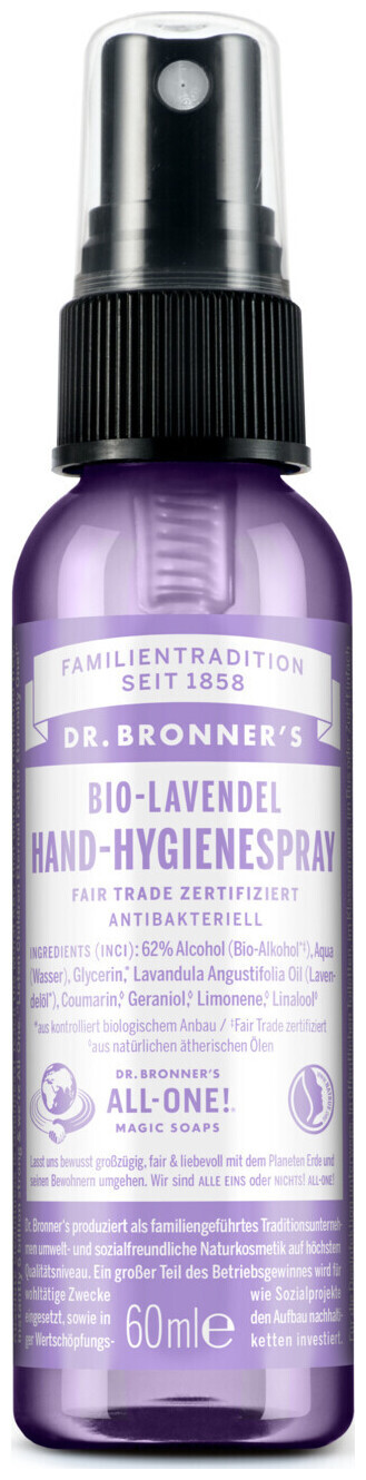 Image of Dr. Bronner's BIO Handhygienespray Lavendel 60ml