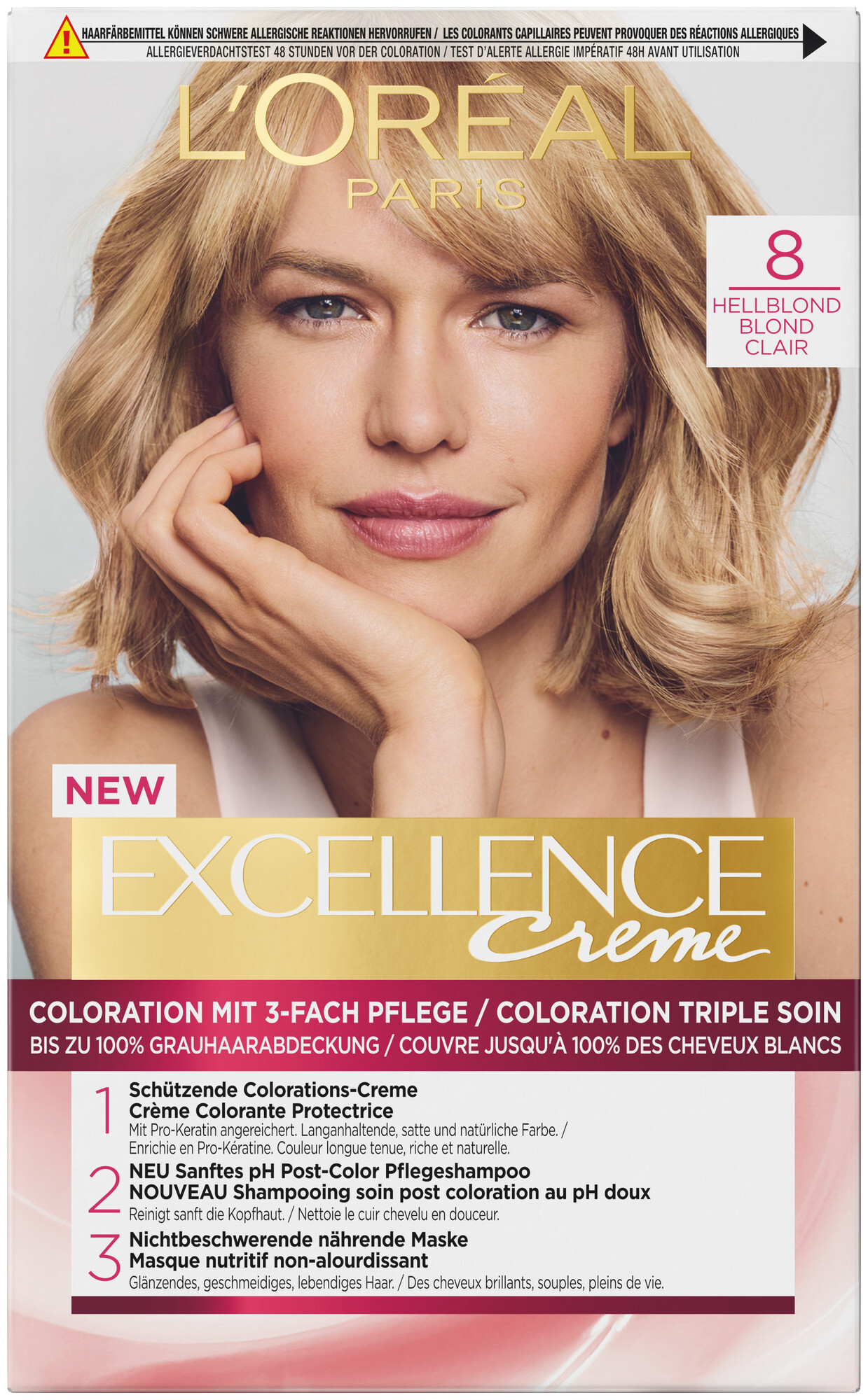 Image of L'Oréal Paris Excellence Creme 8 Hellblond, 1Stk