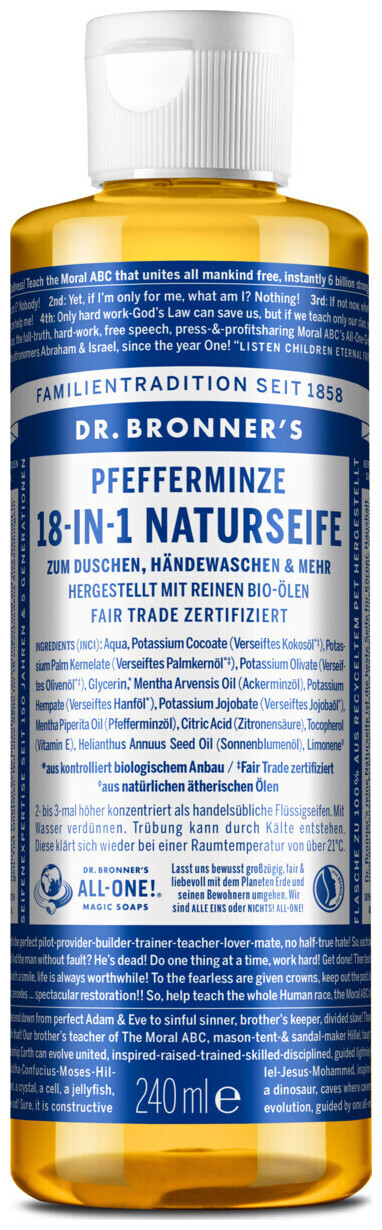 Image of Dr. Bronner's BIO Naturseife Peppermint 240ml