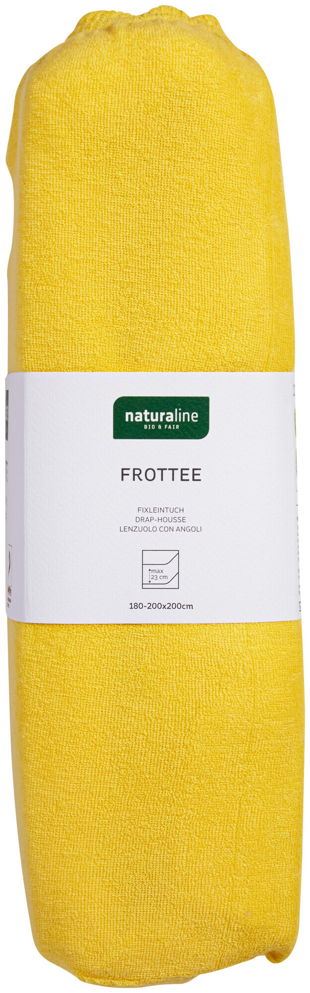 Image of Naturaline Textil Bio Fixl. Frotte 180x200 gelb