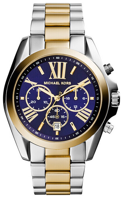 Michael Kors Damen Uhr Chronograph Bradshaw Edelstahl Bicolor