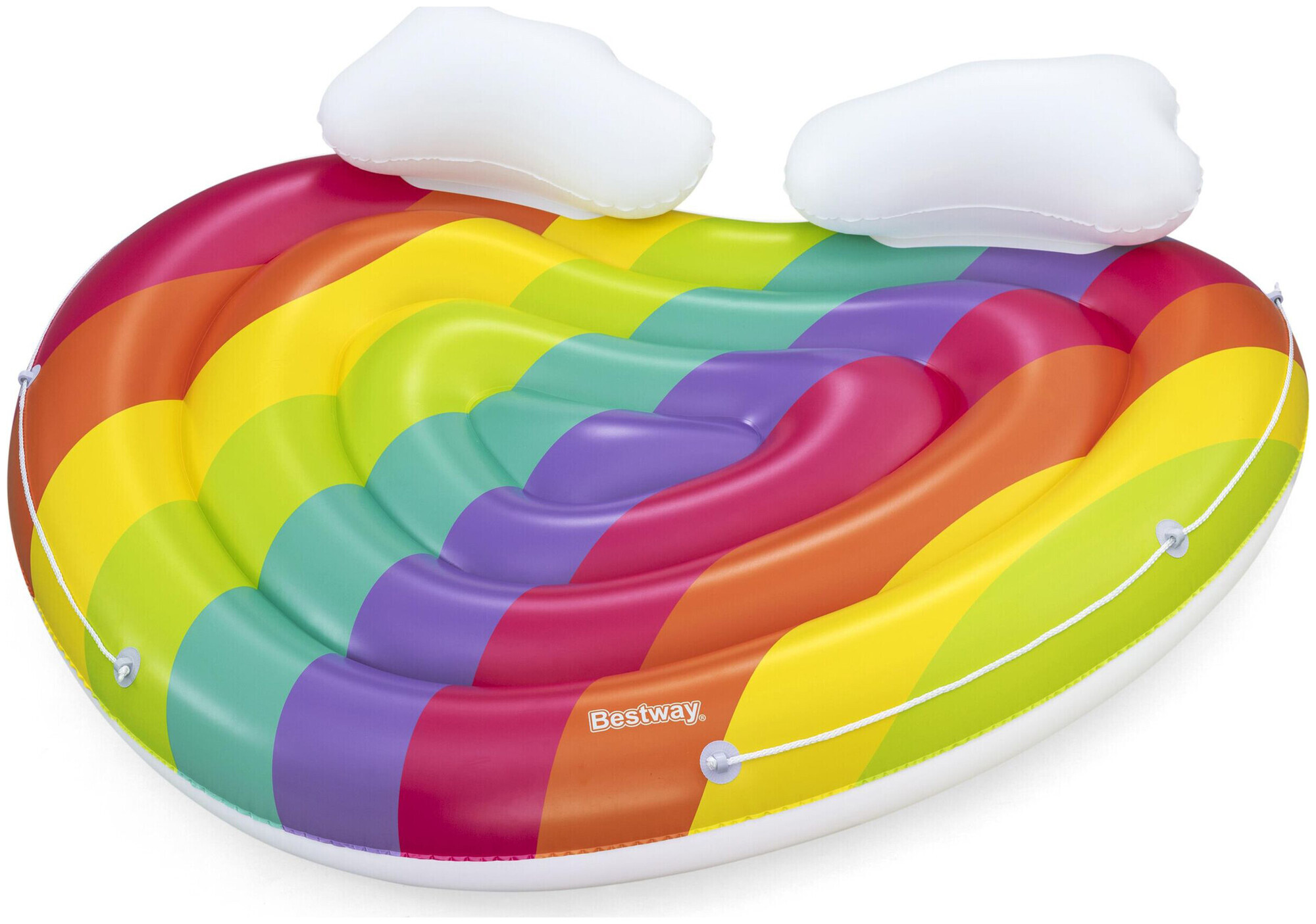 Bestway Île de piscine gonflable Rainbow Dreams pour 2 personnes 1,75 m x 1,63 m