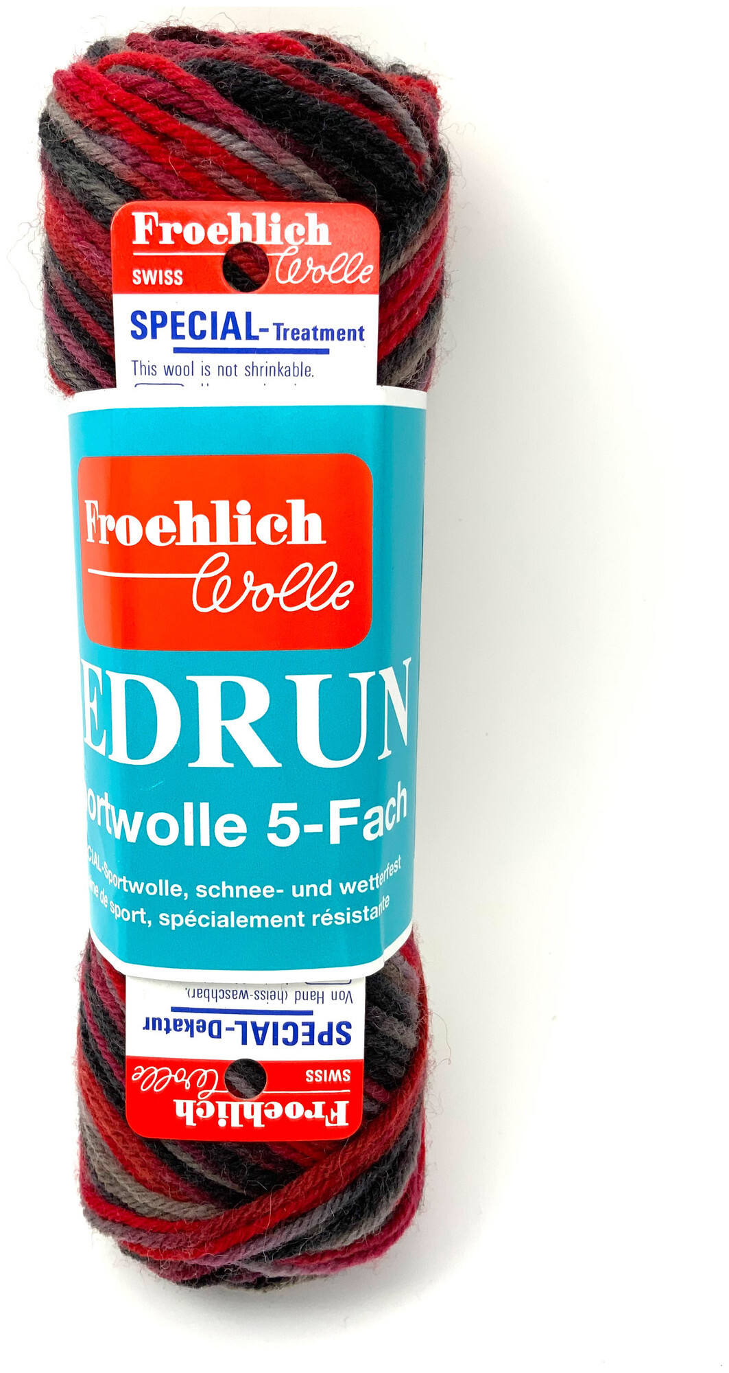 Image of Froehlich Sedrun 5415 Sportsockenwolle rotgrau 50g