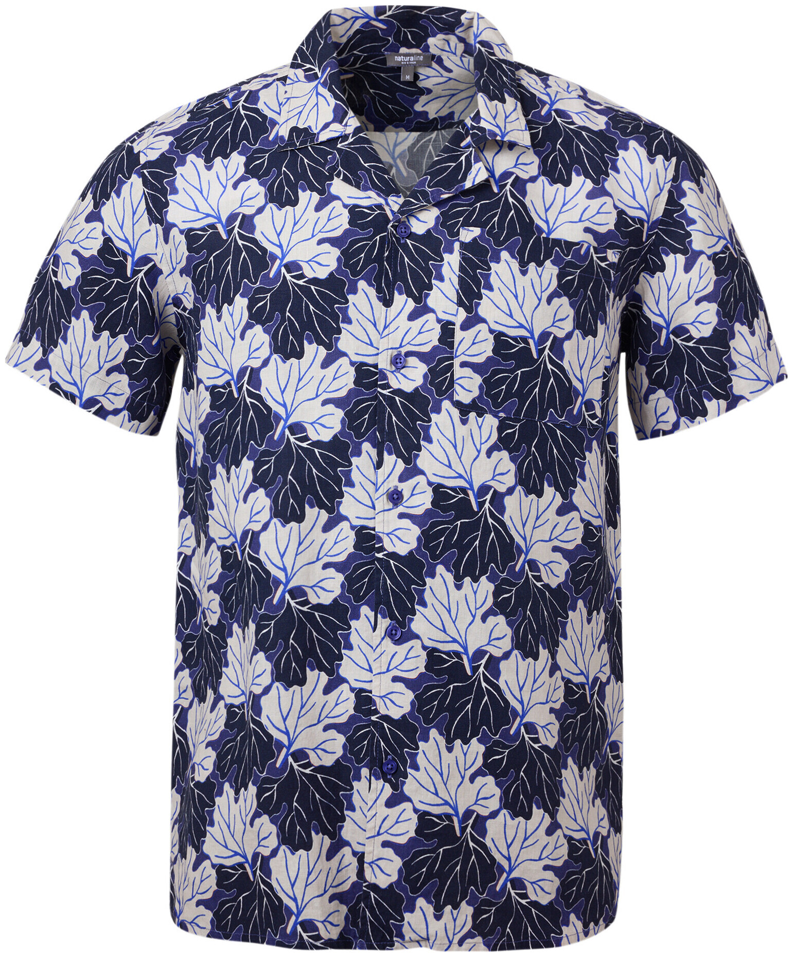 Image of Naturaline Textil Naturaline Herren Leinenhemd dunkelblau L