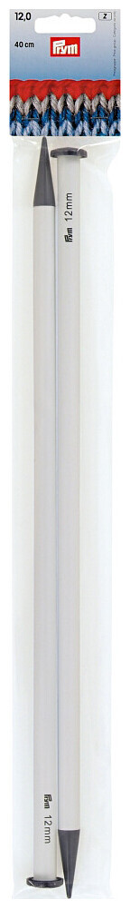 Image of Prym Jackenstricknadeln, grau 12.00 mm, 40 cm, Karte 2 Stk., Kunststoff