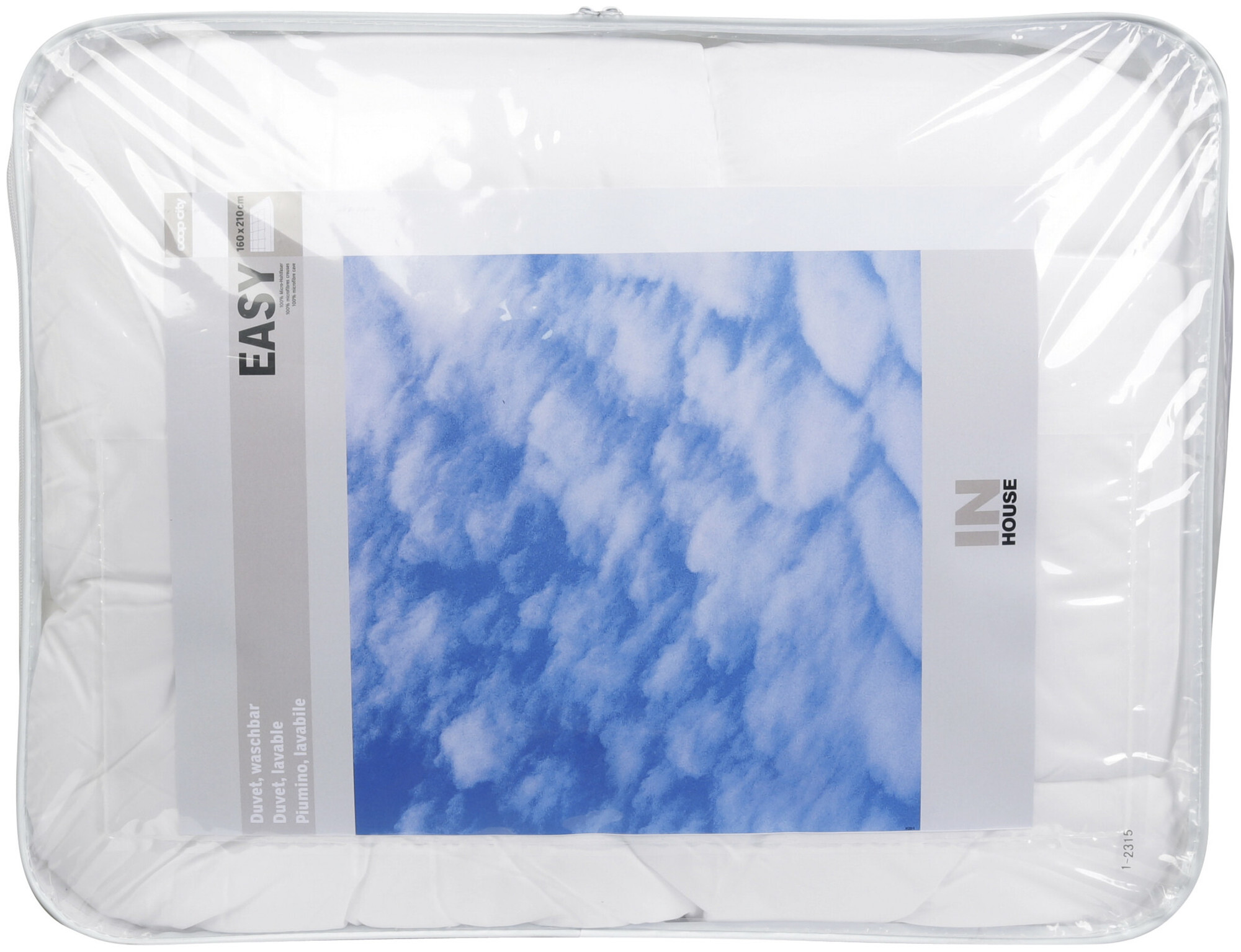 Image of Inhouse Duvet Easy Uno 160x210cm