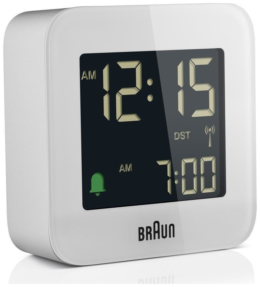 Braun Bc08W-Dcf Reisewecker funkgesteuert weiss