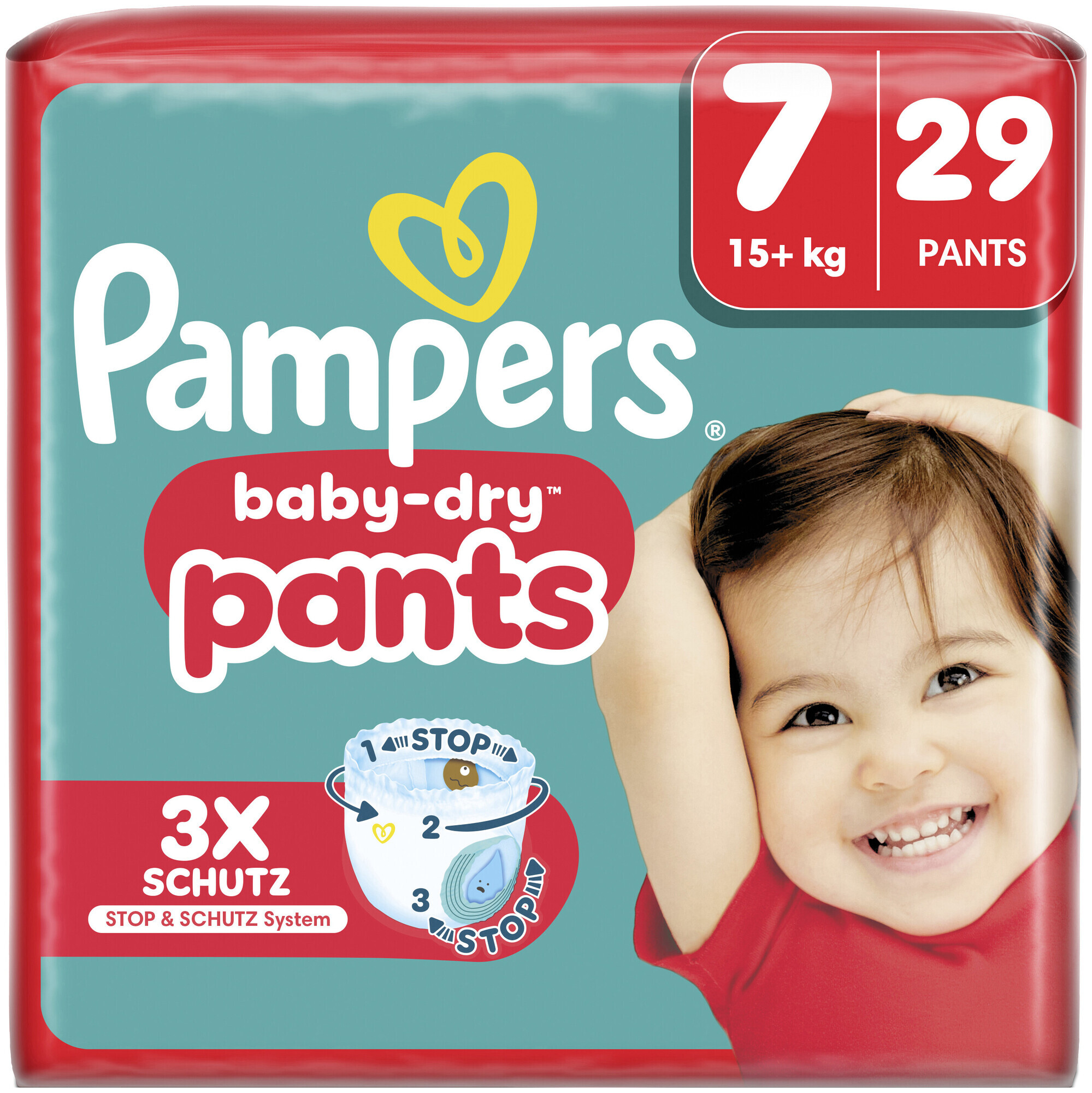Pampers Baby Dry Pants Grösse 7 Extra Large 15+kg 29 Stück