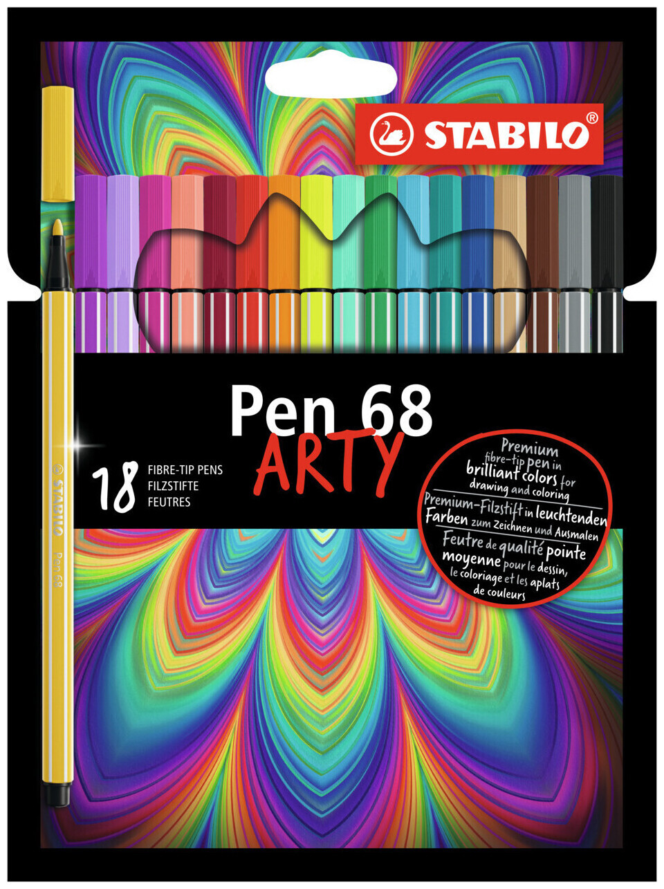 Image of Stabilo Pen 68 Fasermaler 18er Etui Arty