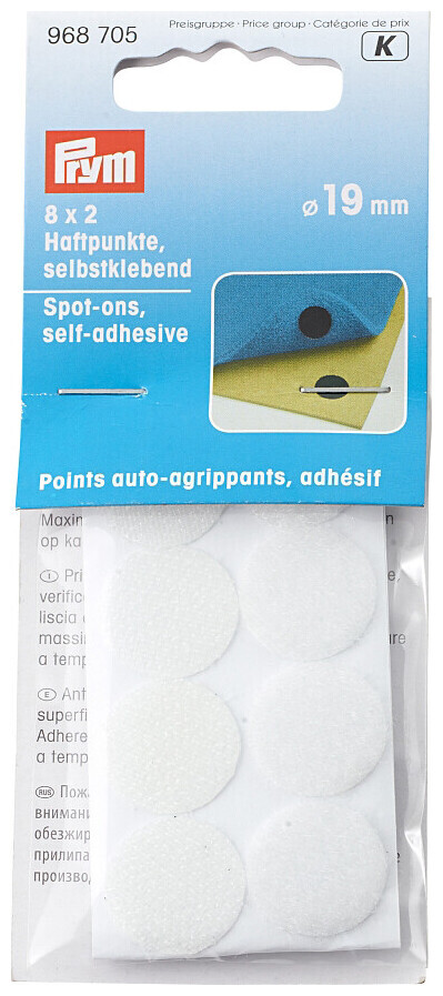 Image of Prym Haftpunkte selbstklebend weiss 8 Paar