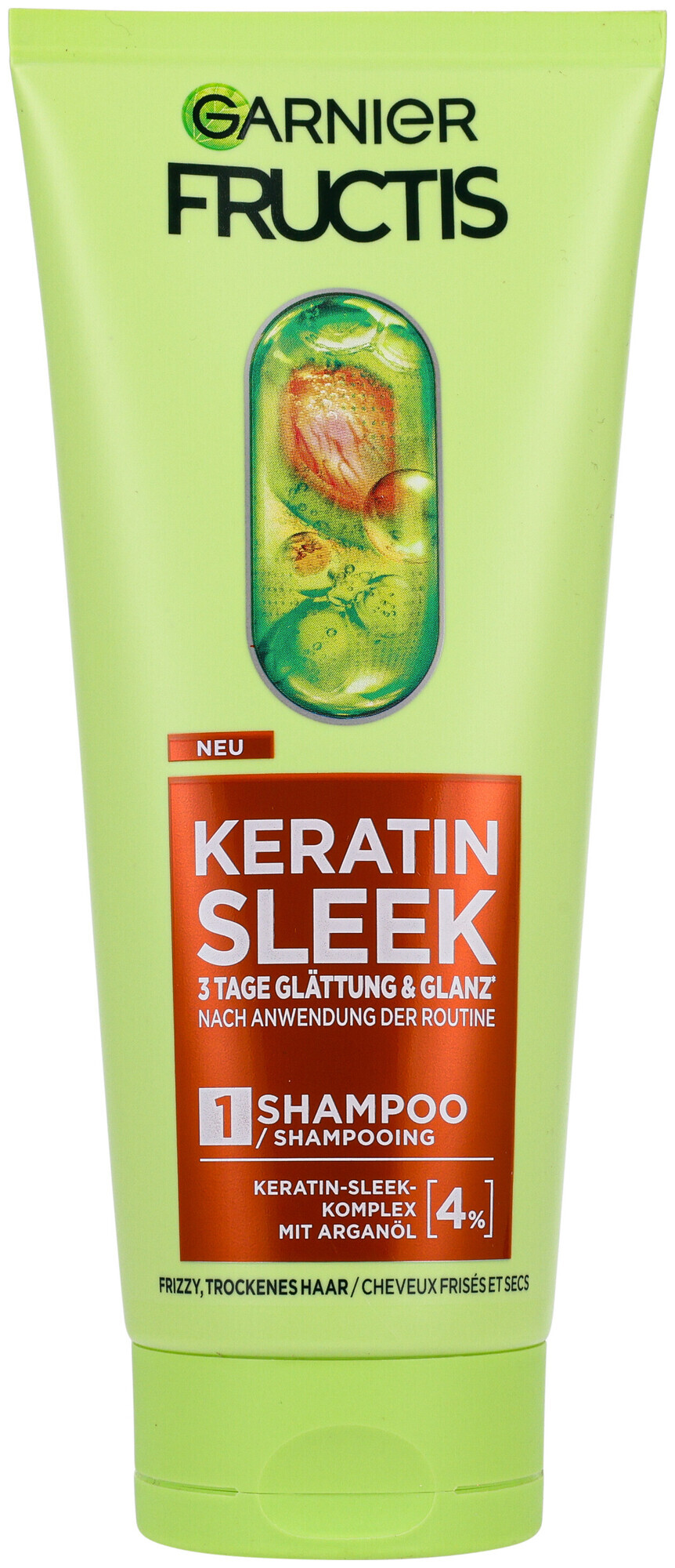 Image of Garnier Fructis Keratin Sleek Shampoo, 200ml