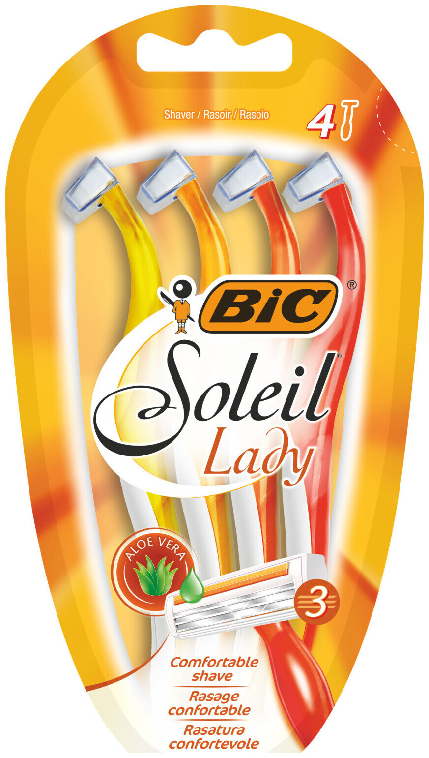 BIC Soleil Lady Rasoirs Jetables pour Femme - Blister de 4