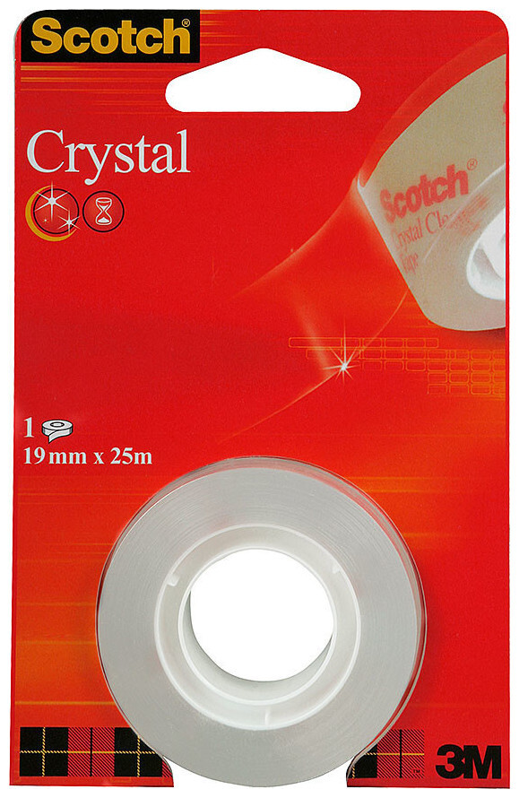 Scotch Crystal 6-1925R Klebeband Ersatzrolle 19 mm x 25 m