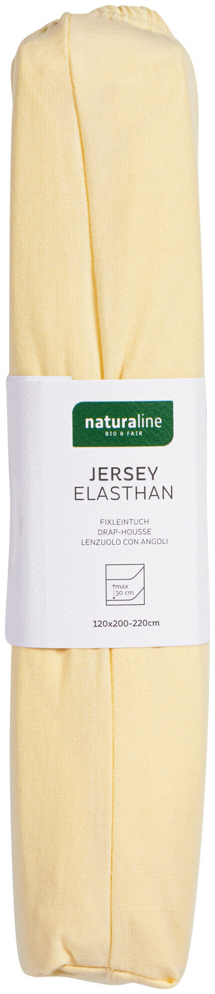 Image of Naturaline Textil Bio Fixl. Jersey EA 120x200 hellgelb