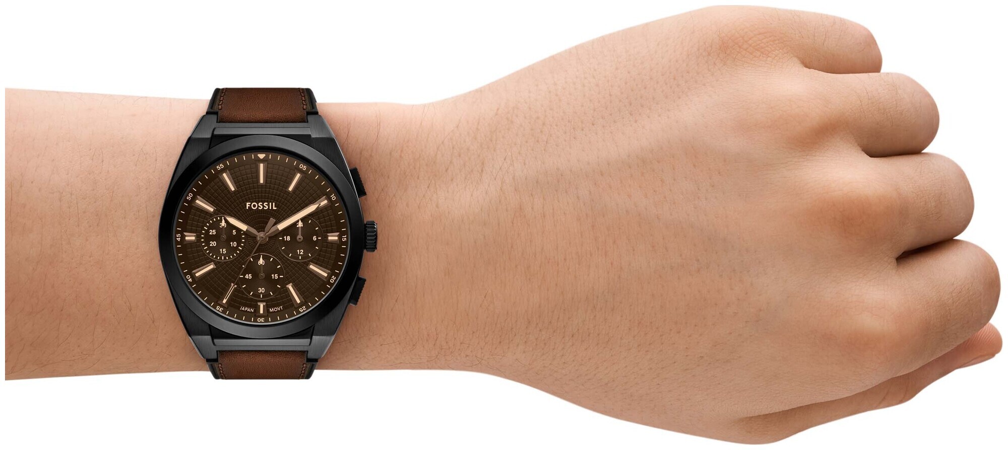 Fossil Herren Everett UHR aus Edelstahl Schwarz