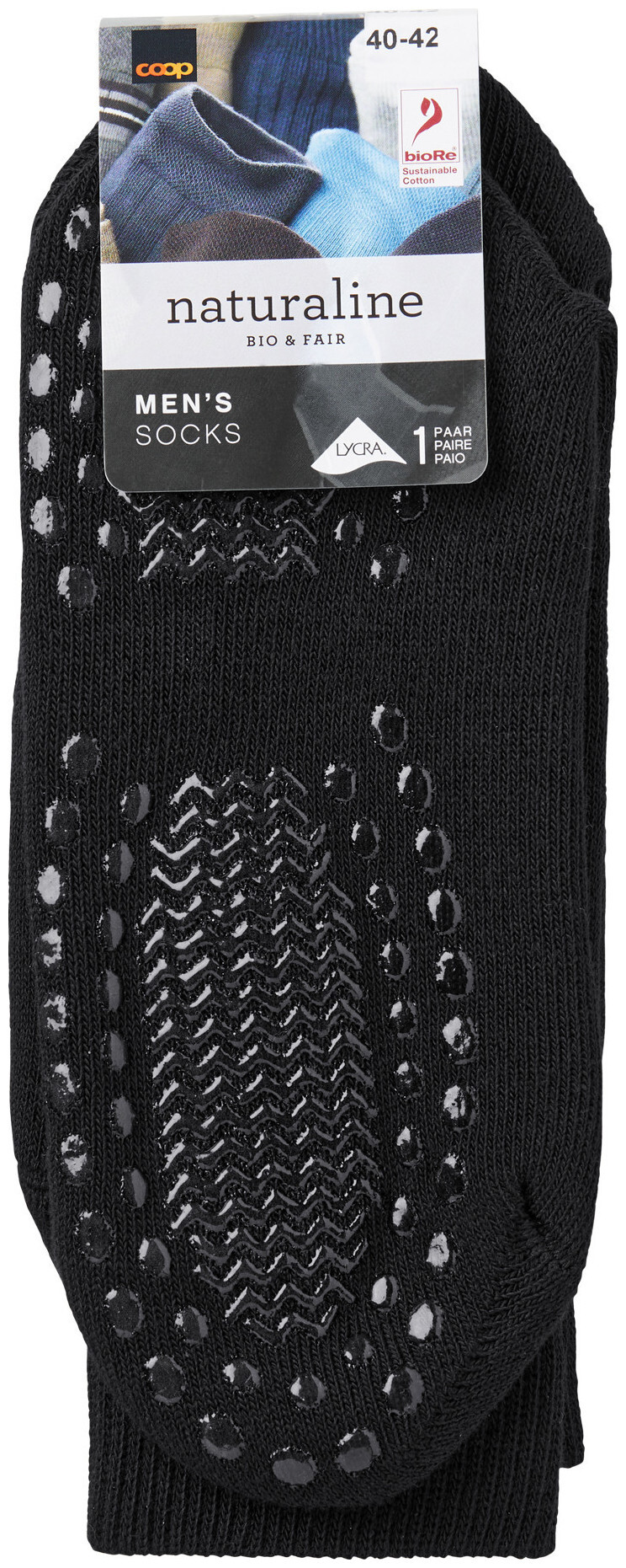 Image of Naturaline Textil Naturaline Herren Socken ABS Schwarz 40 - 42