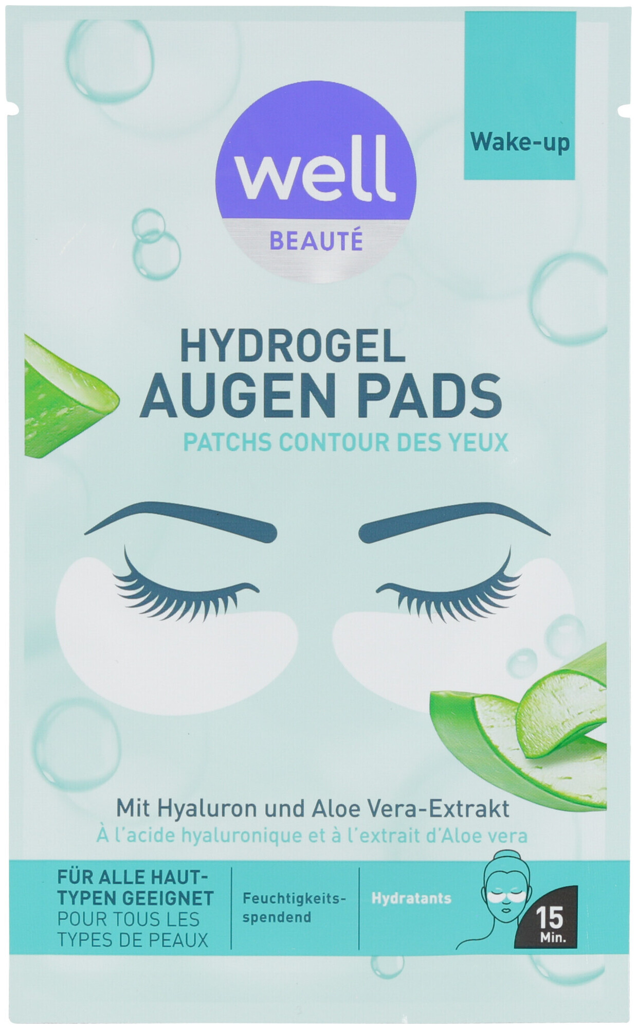 Image of well Hydrogel Augenpads mit Hyaluron und Aloe Vera - Extrakt