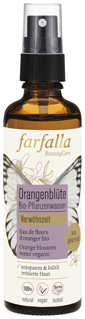 Image of farfalla Orangenblüte Bio-Pflanzenwasser 75ml Verwöhnzeit