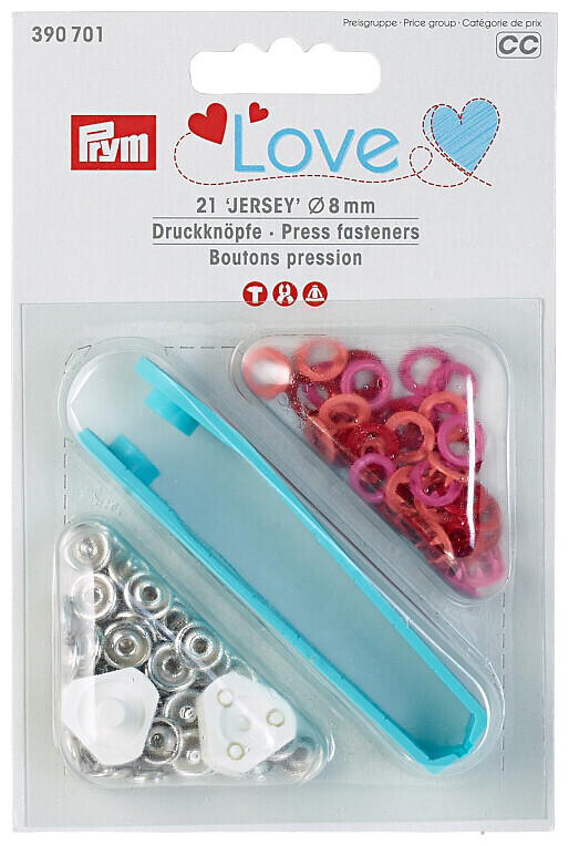 Image of Prym Love Druckknopf Jersey rot 8 mm 21 Stk.
