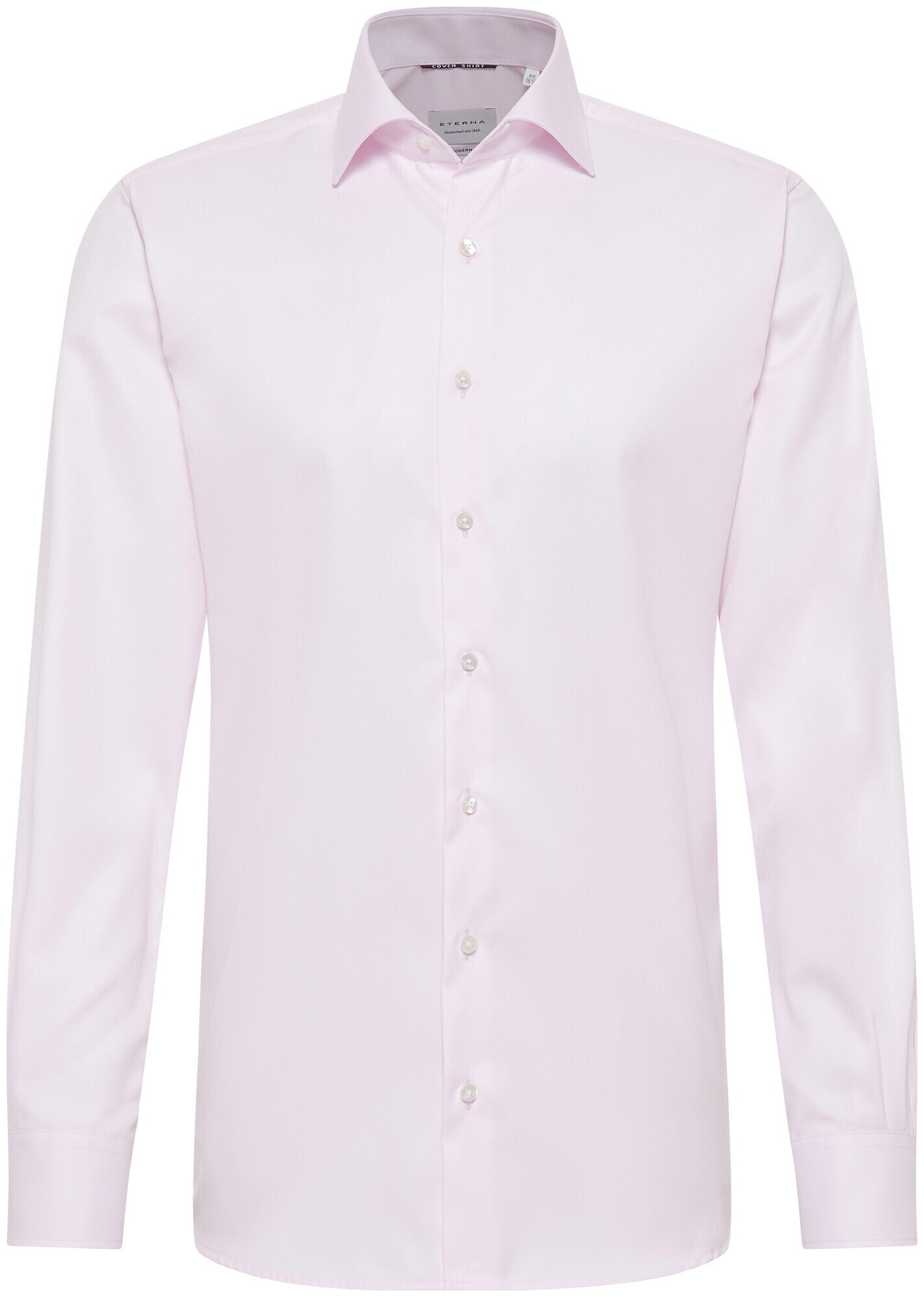 Image of Eterna Modern FIT Cover Shirt Twill Langarm rosa 38