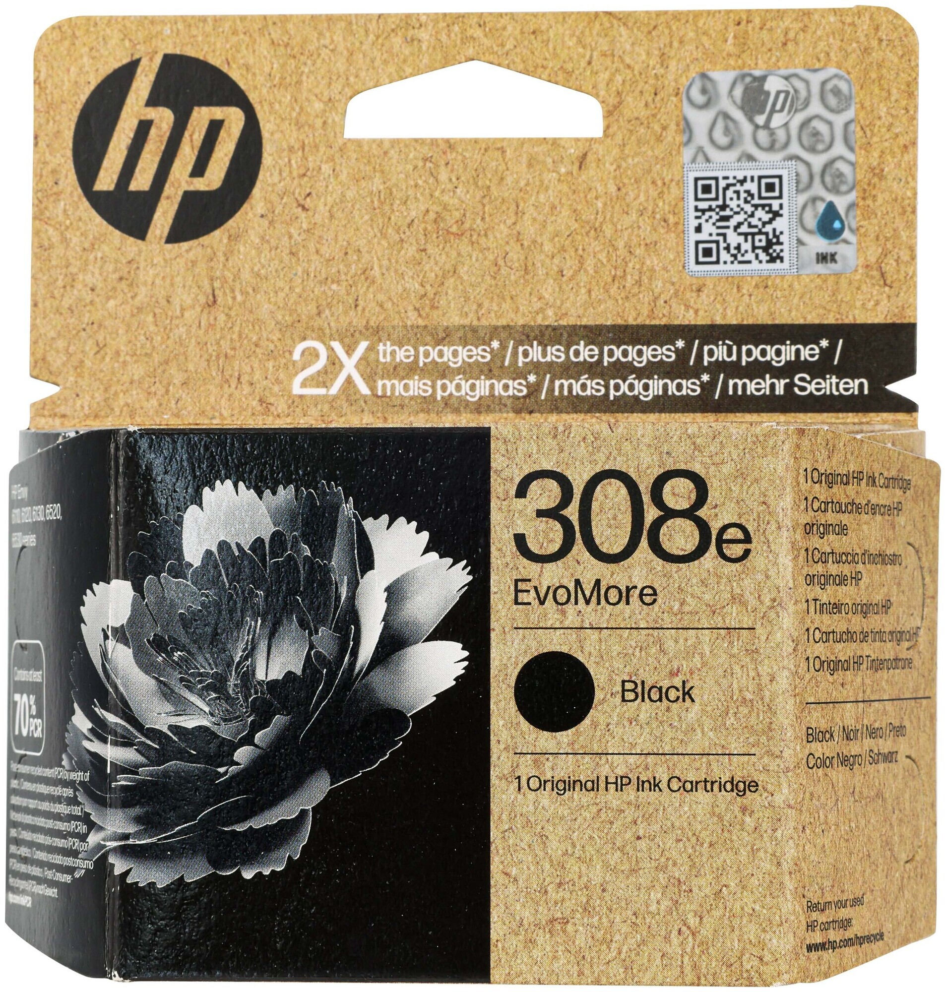 HP Tintenpatrone 308e schwarz