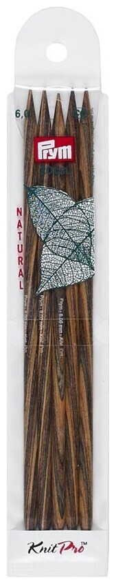 Image of Prym 1530 Strumpfstricknadeln 6.00 mm, 20 cm, Birkenholz