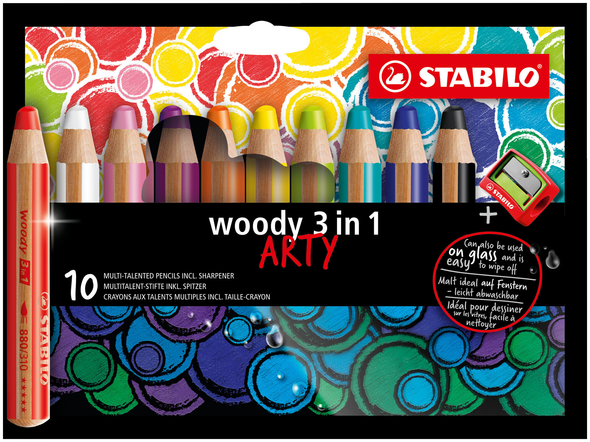 Image of Stabilo Buntstift woody 3 in 1 10er Etui Arty