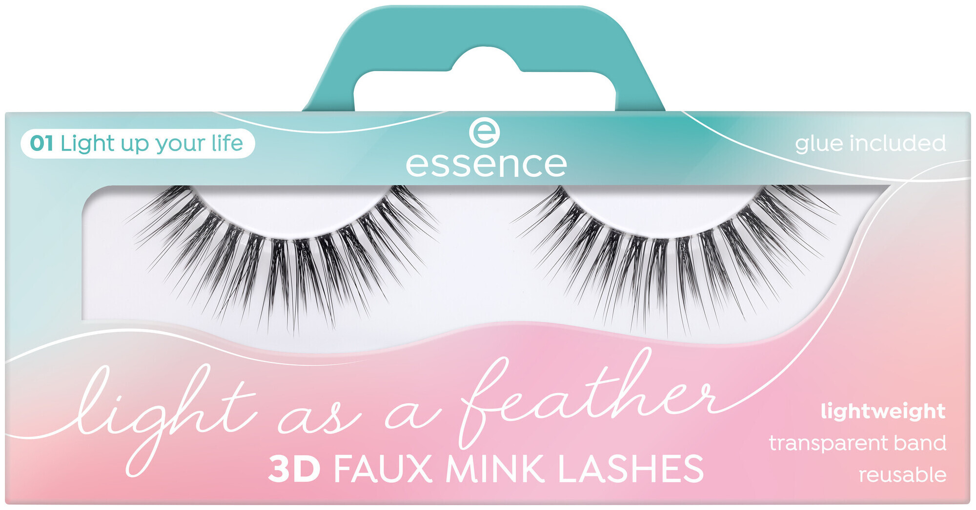 Image of essence Light as a feather 3D faux mink lashes 01 Light up your life 1 paa