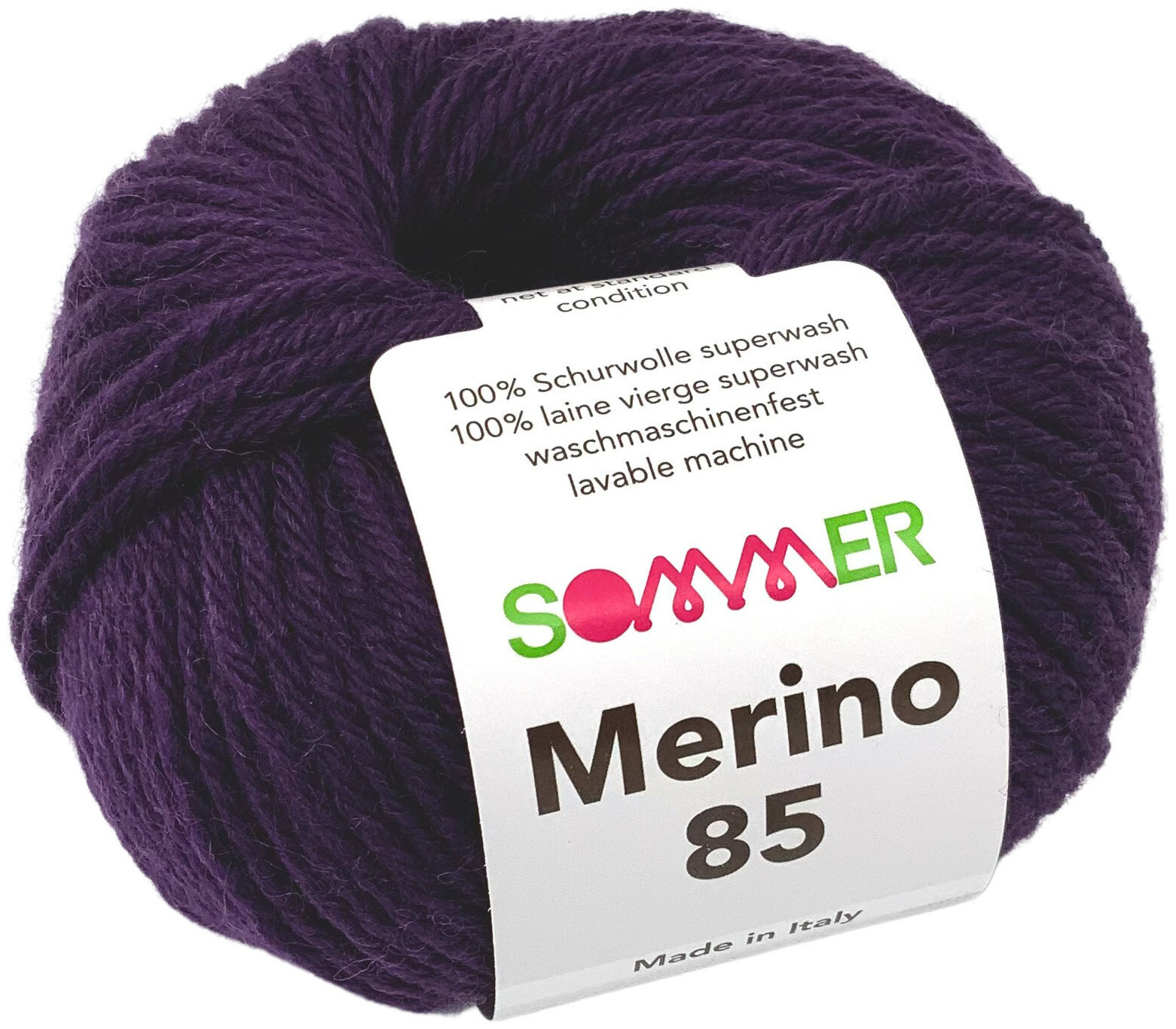 Image of Sommer Merino 85 167 Handstrickgarn 100% Merino Superwash viola 50g