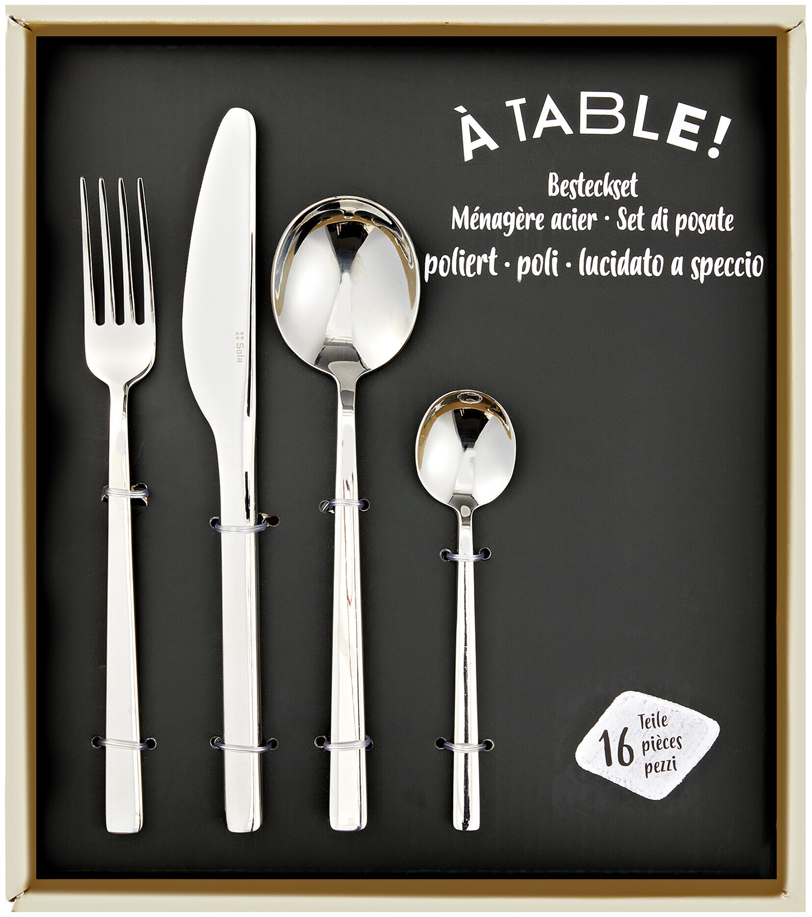 Image of À Table! Besteckset silber poliert 16-teilig, by Sola