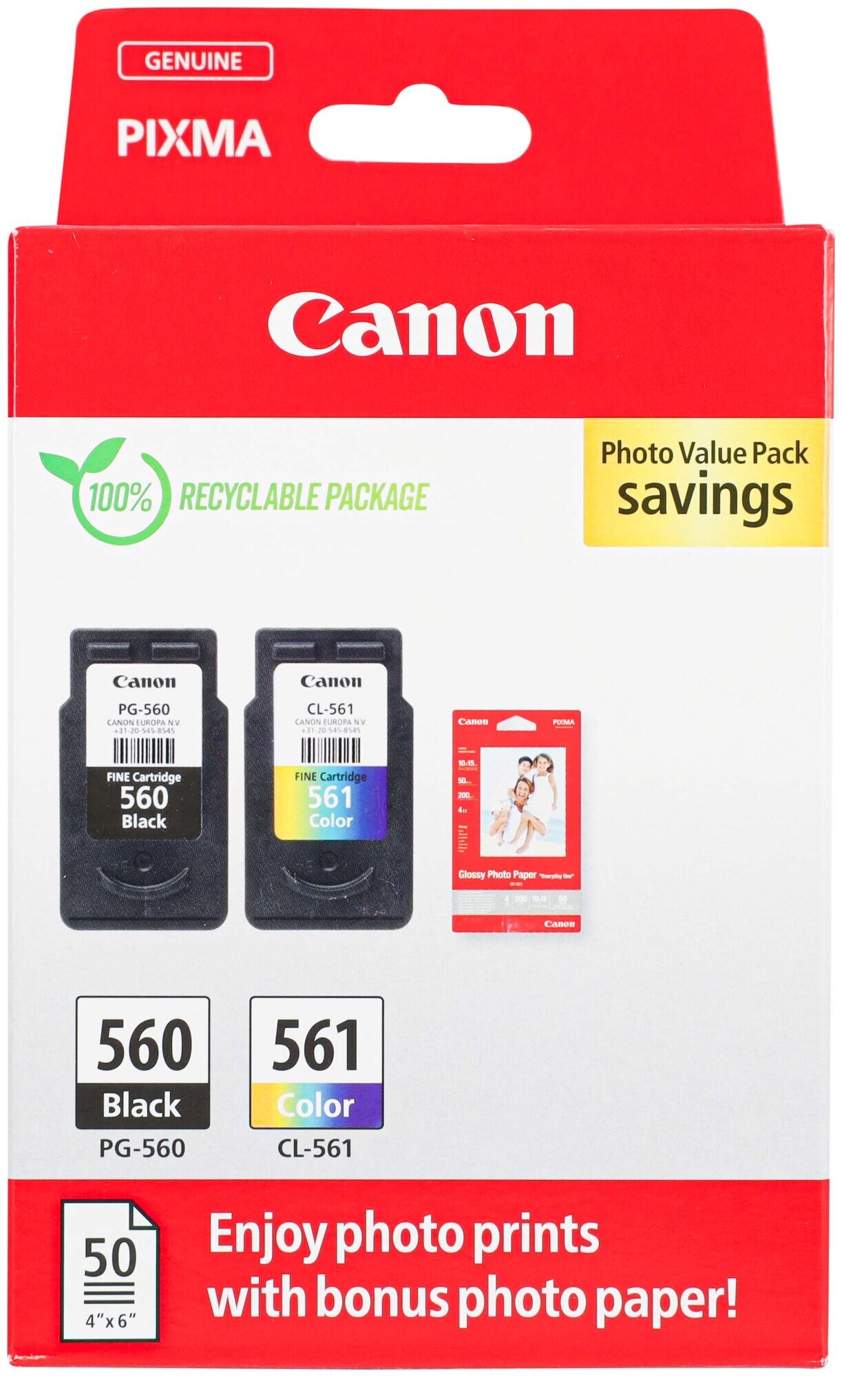 Canon Multipack Tintenpatronen schwarz & color Pgcl560/1