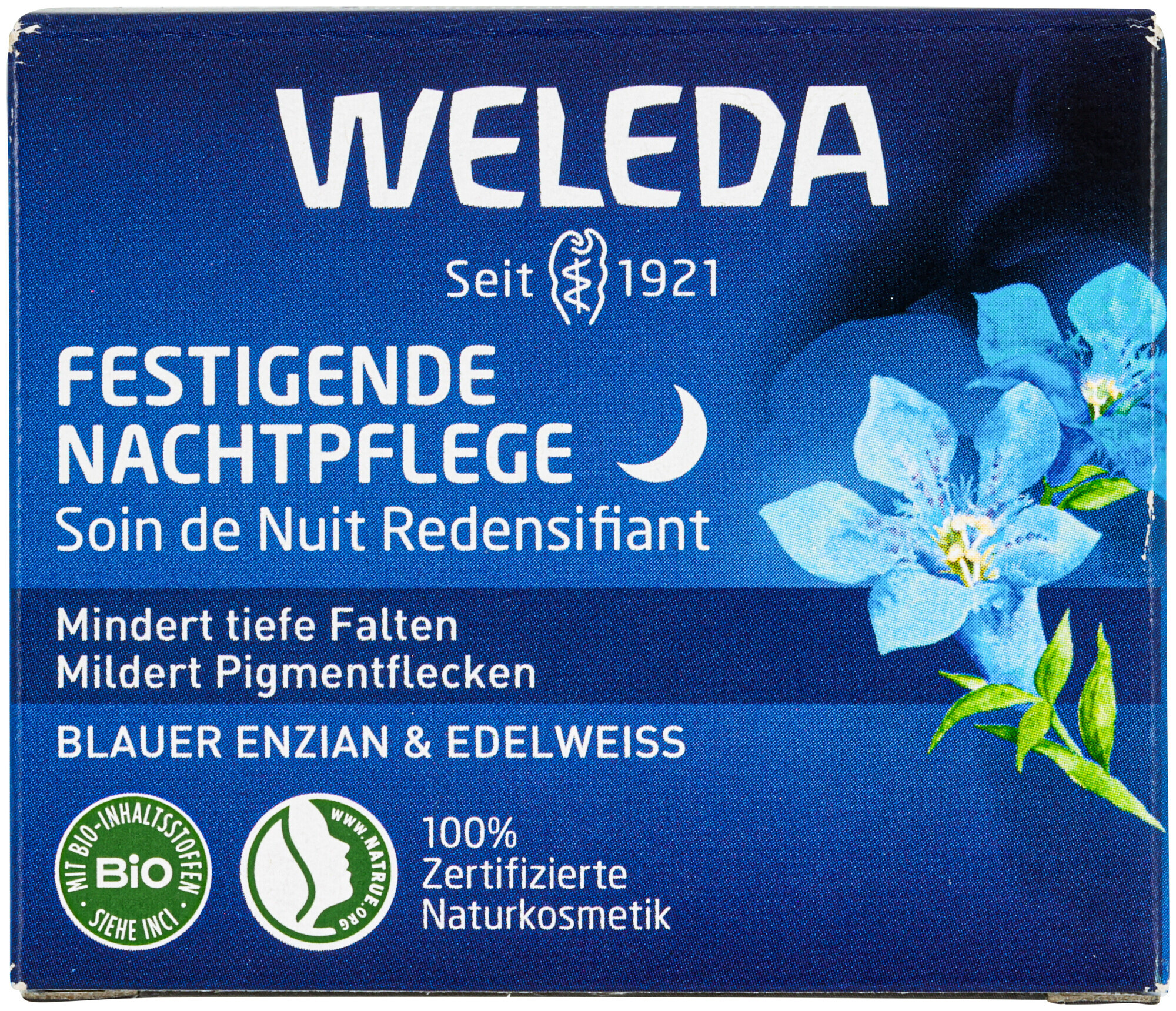 Image of Weleda Festigende Nachtpflege Blauer Enzian & Edelweiss