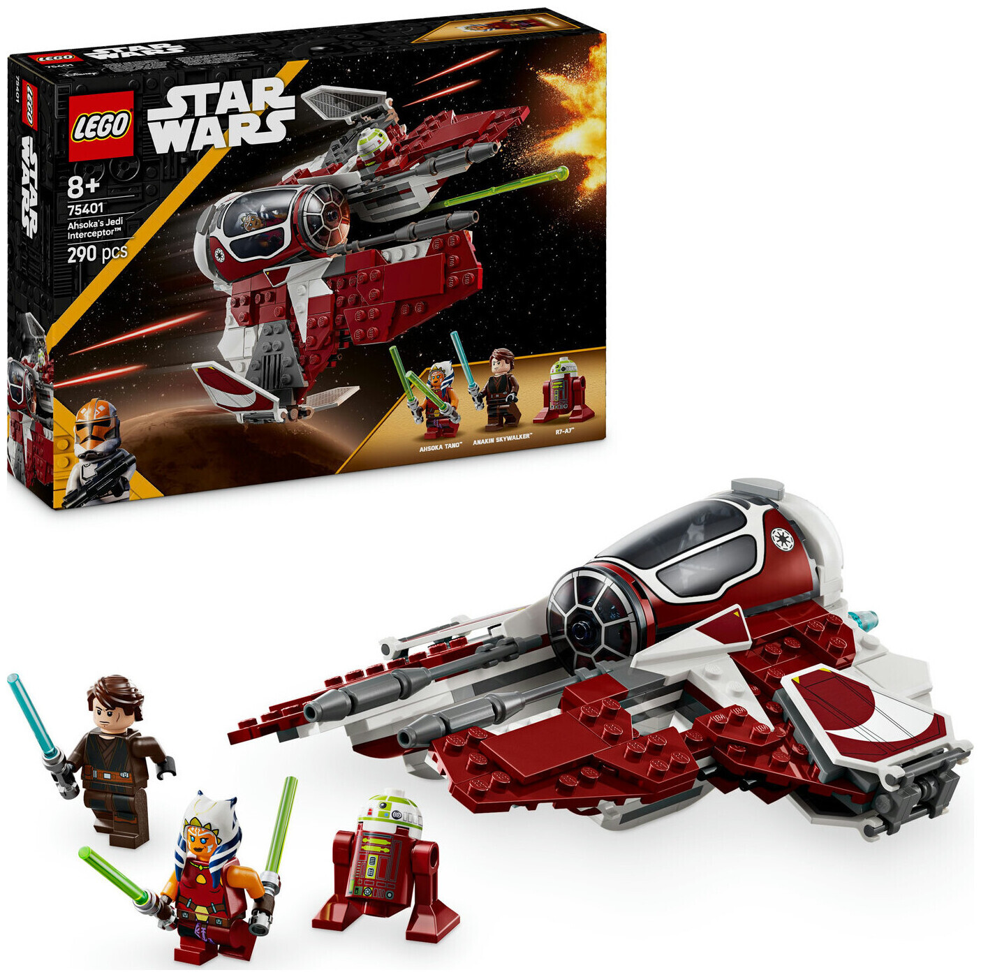 Image of Lego Star Wars Lego® Star Wars 75401 Ahsokas Jedi Interceptor ab 8 Jahren