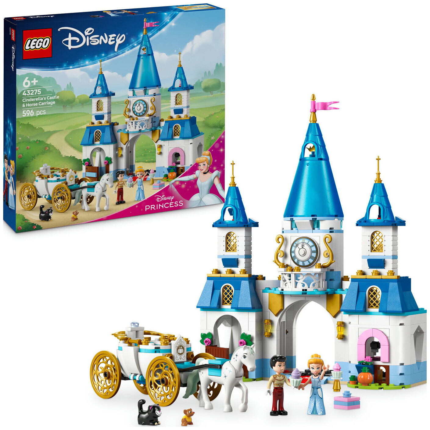 Image of Lego Disney Princess Lego® Disney Princess 43275 Cinderellas Schloss und Pferdekutsche ab 6 Jahren