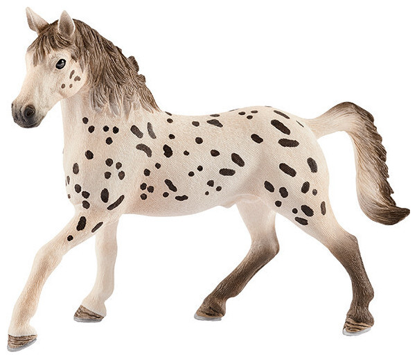 Image of Schleich Horse Club Knabstrupper Hengst (1 Stück, Weiss, Schwarz)