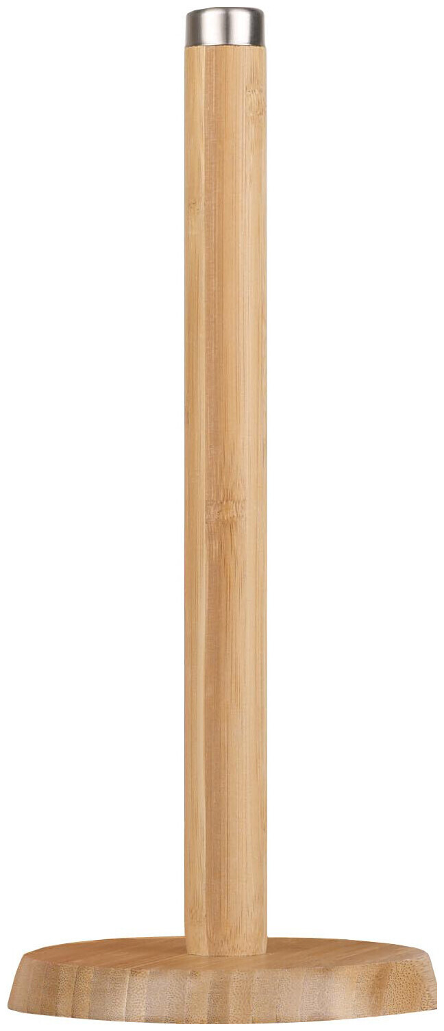 Zeller Porte-rouleau de cuisine, bambou/acier inoxydable