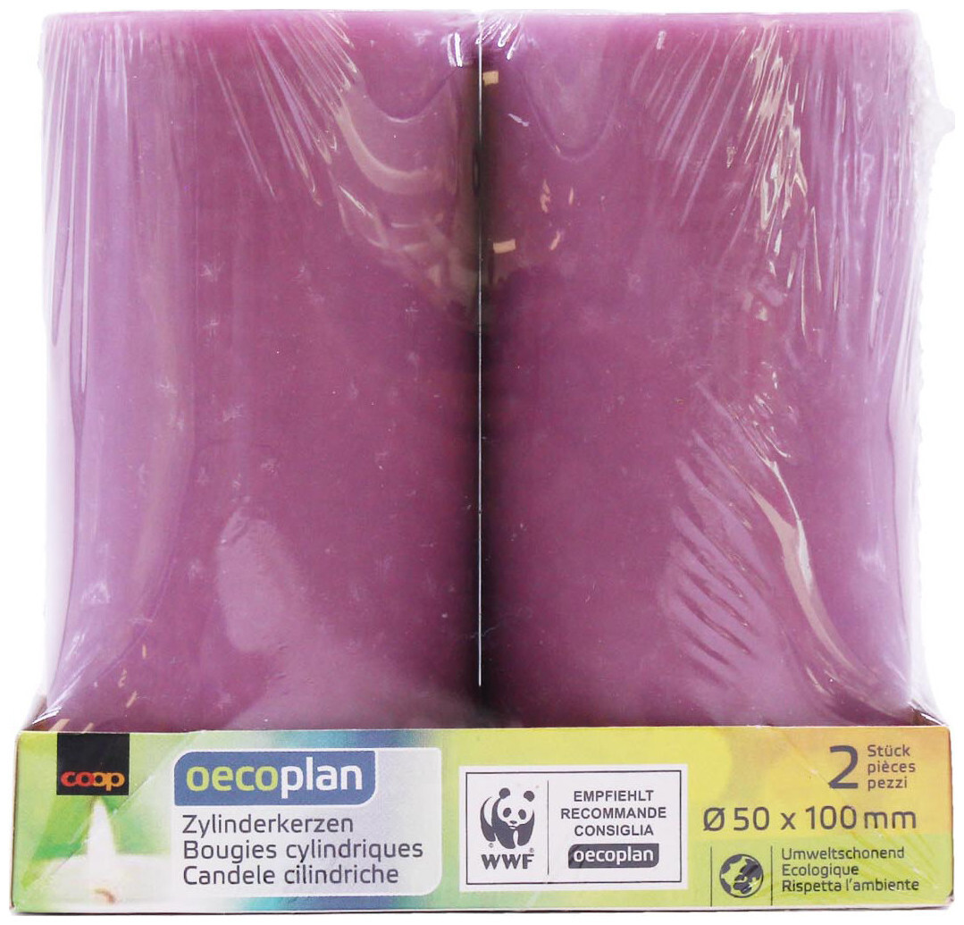 Image of Oecoplan Zylinderkerzen 50x100 2Stk. magneta