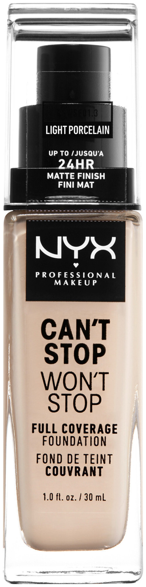 Image of NYX Professional Makeup Can't Stop Won't Stop Foundation, Light Porcelain