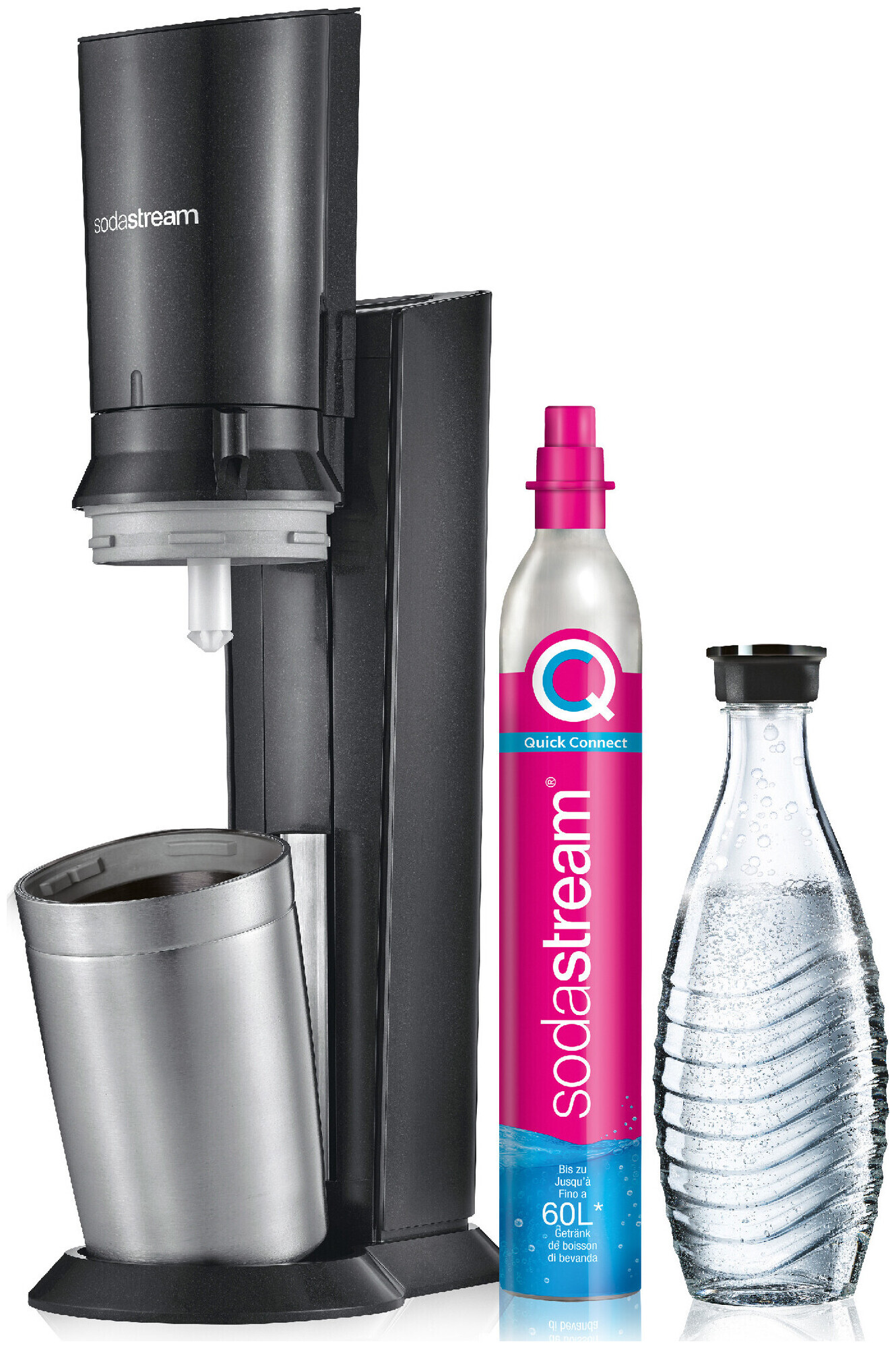 Image of SodaStream Crystal CQC inklusive 60 Liter Zylinder und 1 Glaskaraffe 615ml