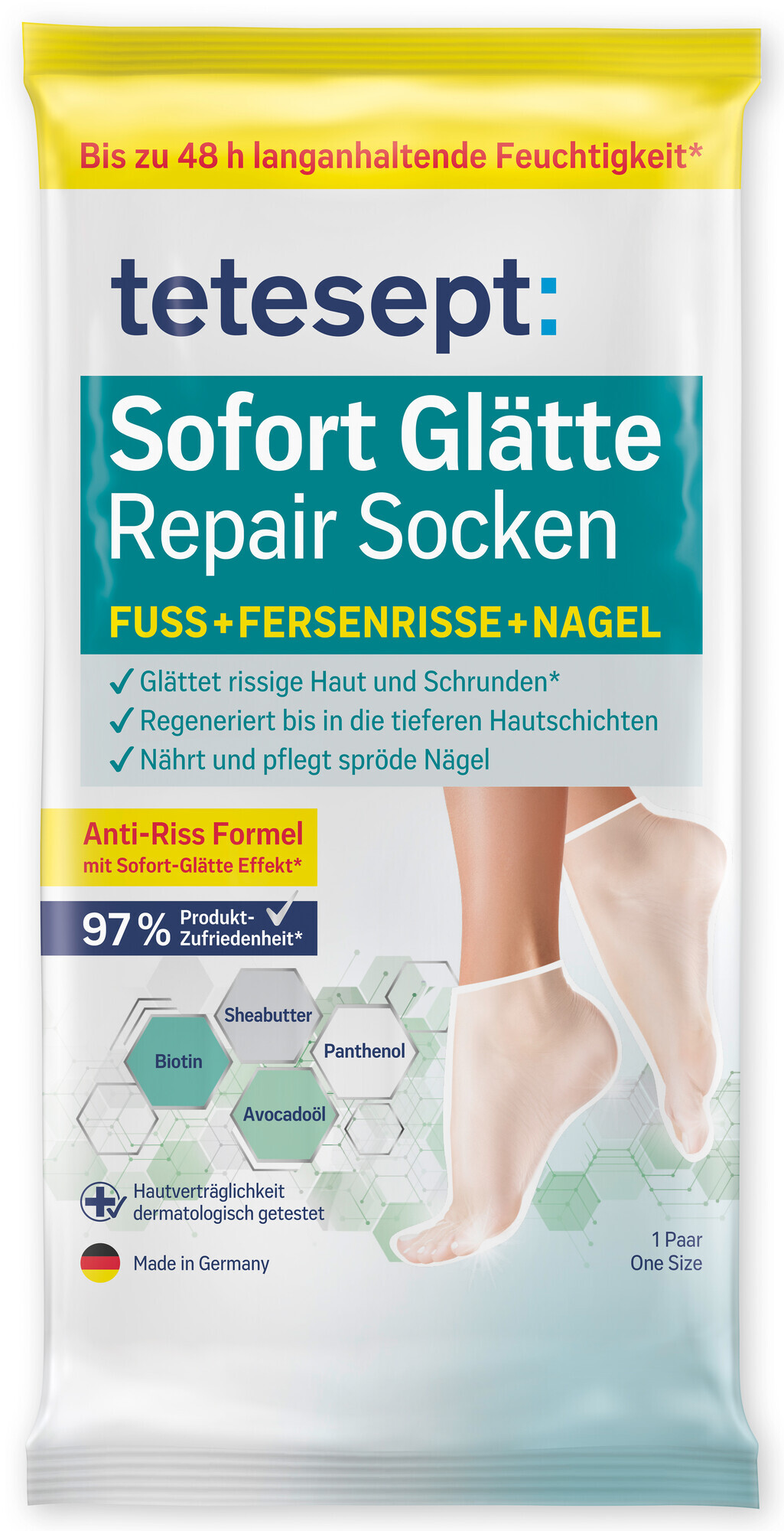 Image of tetesept med foot care Glätte Socken, 1 Paar
