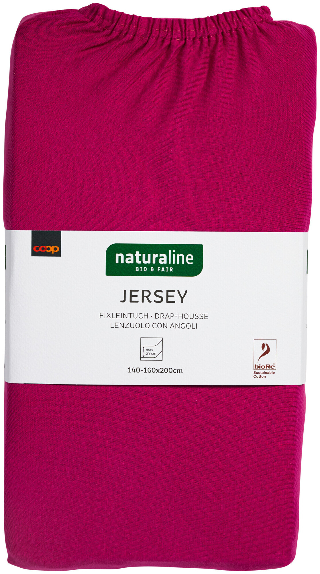 Image of Naturaline Textil Bio Fixl. Jersey 160x200 pink